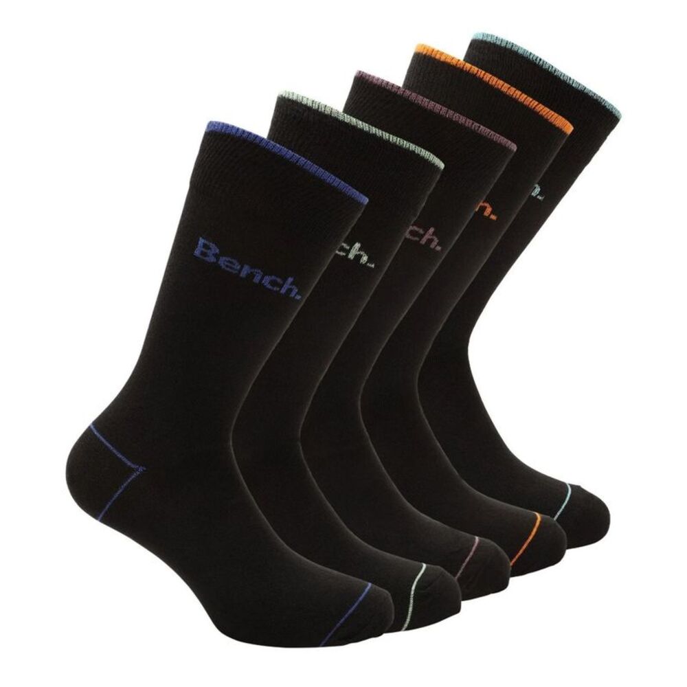 Bench Womens/Ladies Oberyn Crew Socks (Pack of 5) / Black